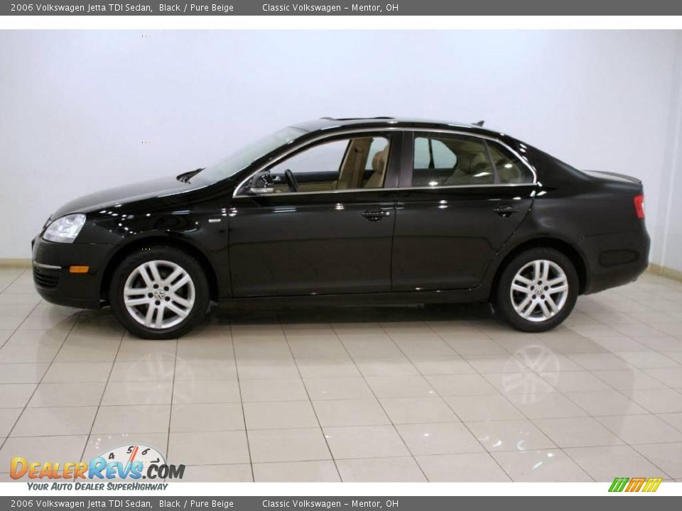 2006 Volkswagen Jetta TDI Sedan Black / Pure Beige Photo #4