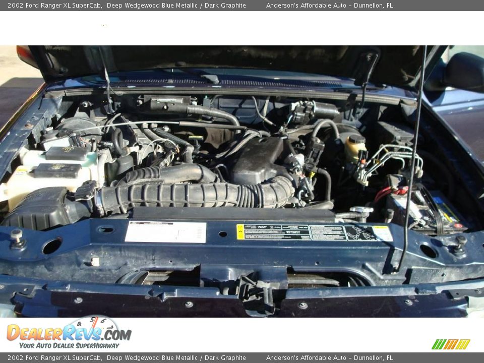2002 Ford Ranger XL SuperCab Deep Wedgewood Blue Metallic / Dark Graphite Photo #13