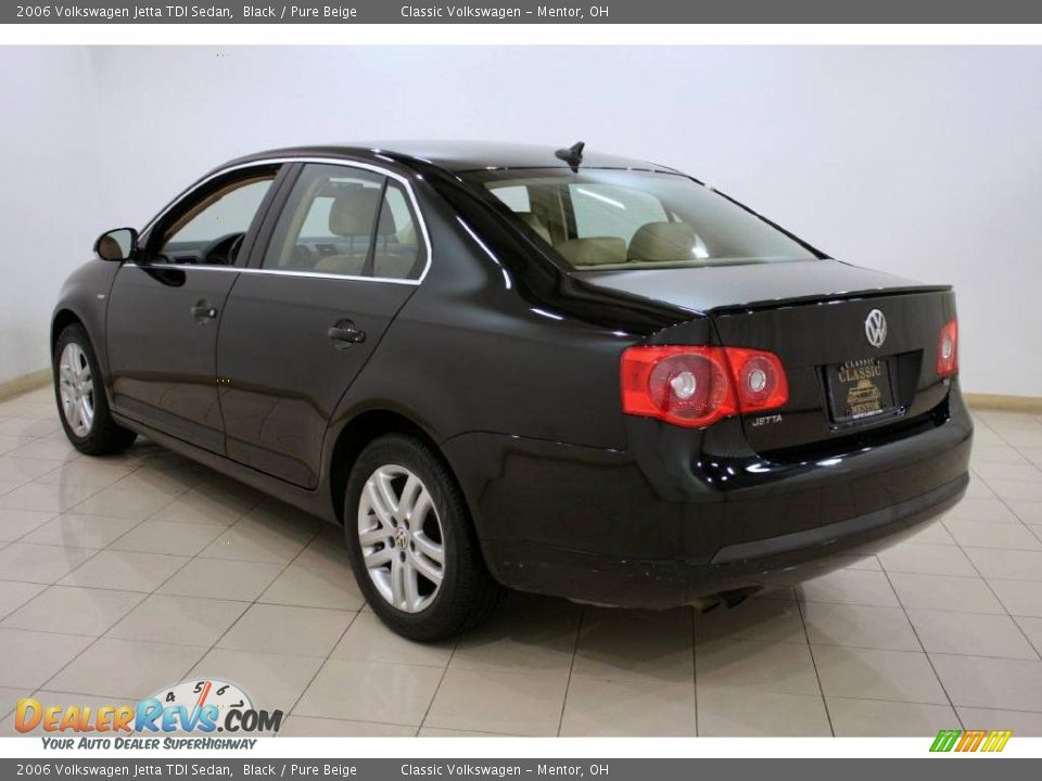 2006 Volkswagen Jetta TDI Sedan Black / Pure Beige Photo #5