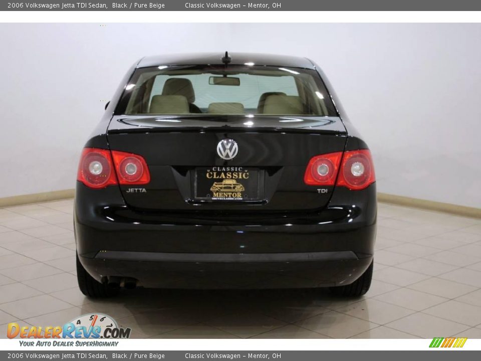 2006 Volkswagen Jetta TDI Sedan Black / Pure Beige Photo #6
