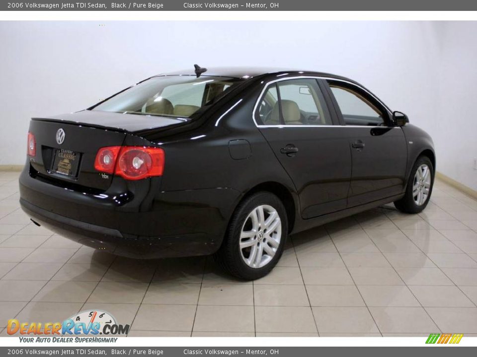 2006 Volkswagen Jetta TDI Sedan Black / Pure Beige Photo #7