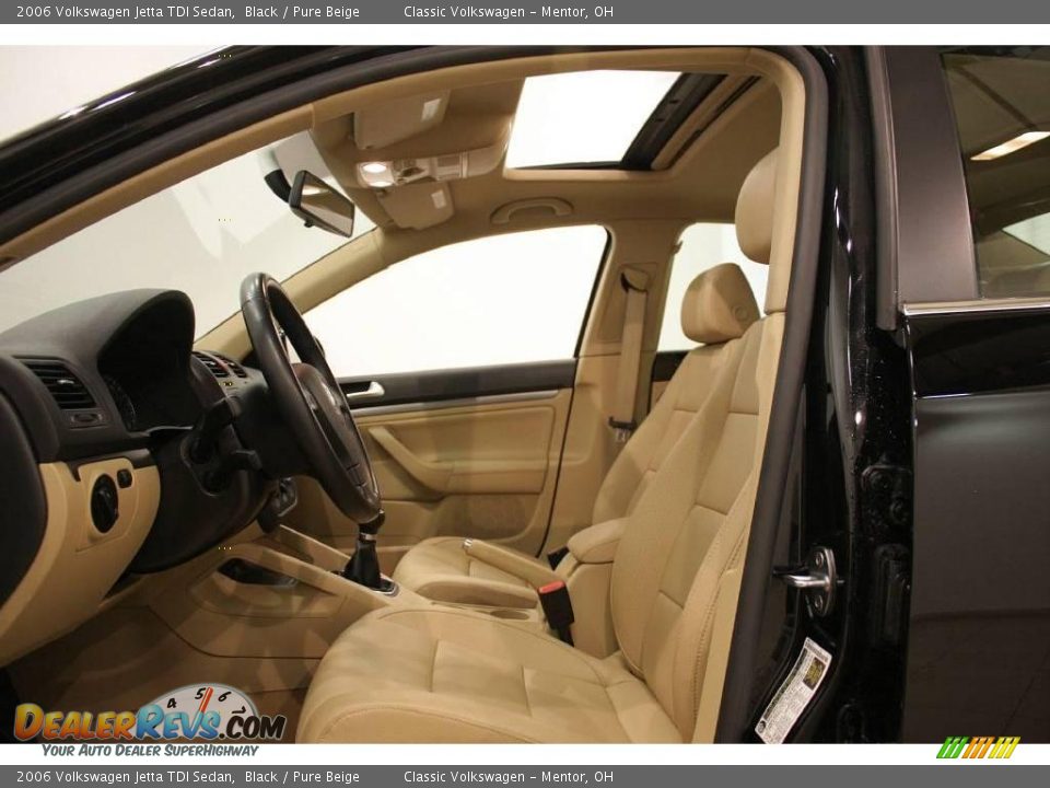2006 Volkswagen Jetta TDI Sedan Black / Pure Beige Photo #10