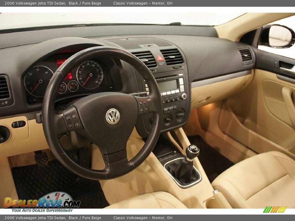2006 Volkswagen Jetta TDI Sedan Black / Pure Beige Photo #12