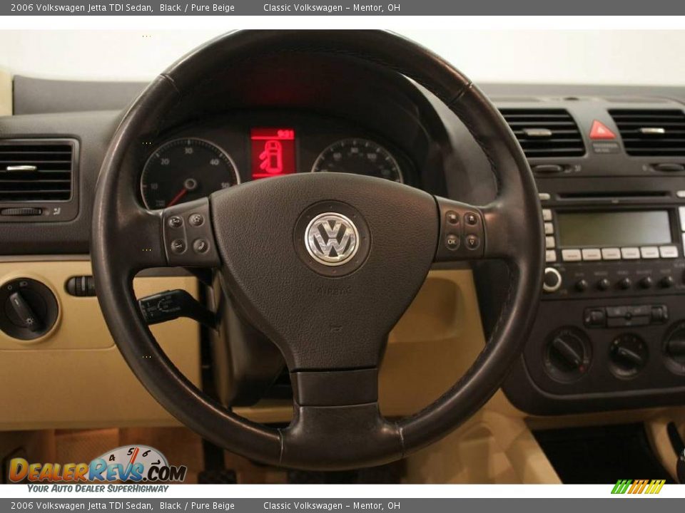 2006 Volkswagen Jetta TDI Sedan Black / Pure Beige Photo #13