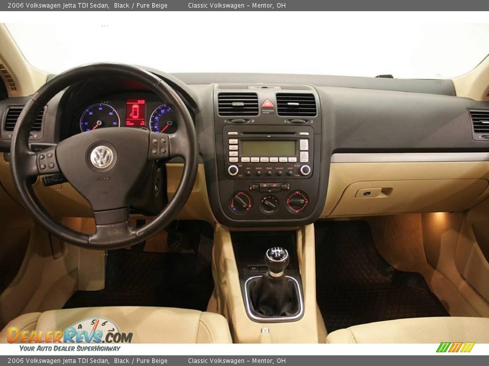 2006 Volkswagen Jetta TDI Sedan Black / Pure Beige Photo #22