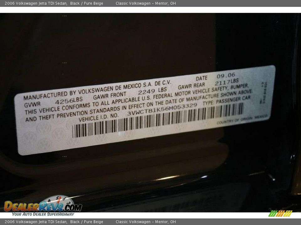 2006 Volkswagen Jetta TDI Sedan Black / Pure Beige Photo #26