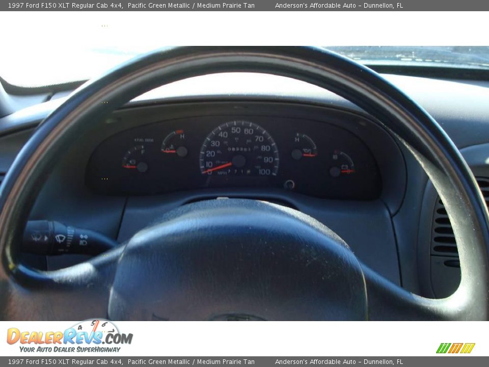 1997 Ford F150 XLT Regular Cab 4x4 Pacific Green Metallic / Medium Prairie Tan Photo #12