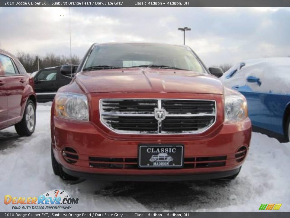 2010 Dodge Caliber SXT Sunburst Orange Pearl / Dark Slate Gray Photo #2