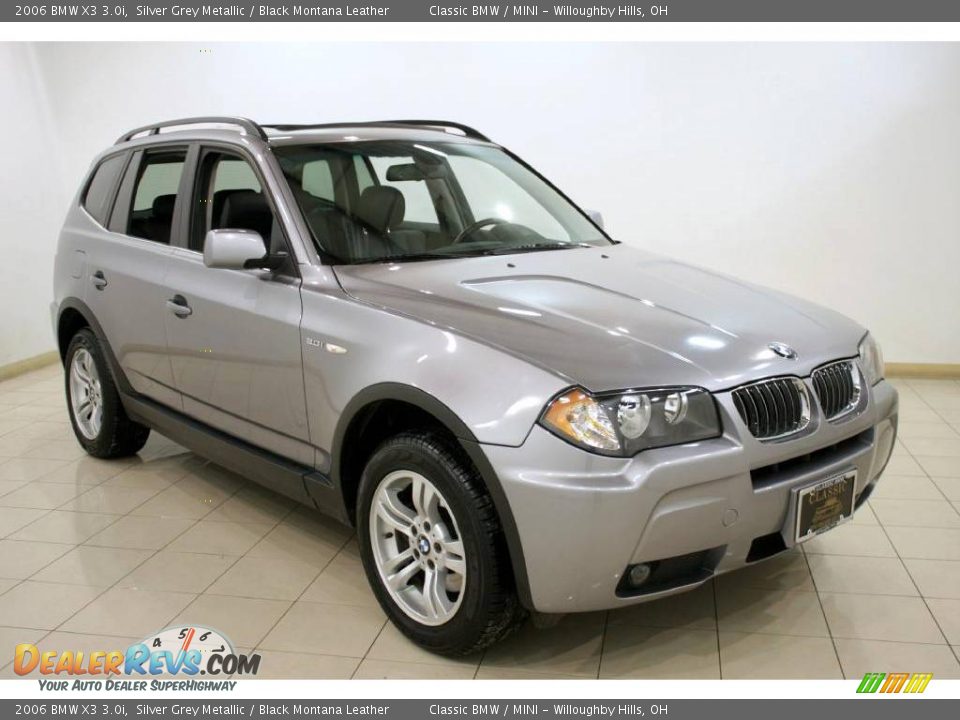 2006 BMW X3 3.0i Silver Grey Metallic / Black Montana Leather Photo #1