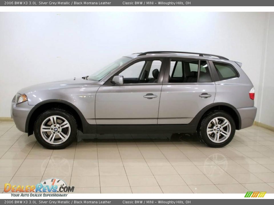 2006 BMW X3 3.0i Silver Grey Metallic / Black Montana Leather Photo #4