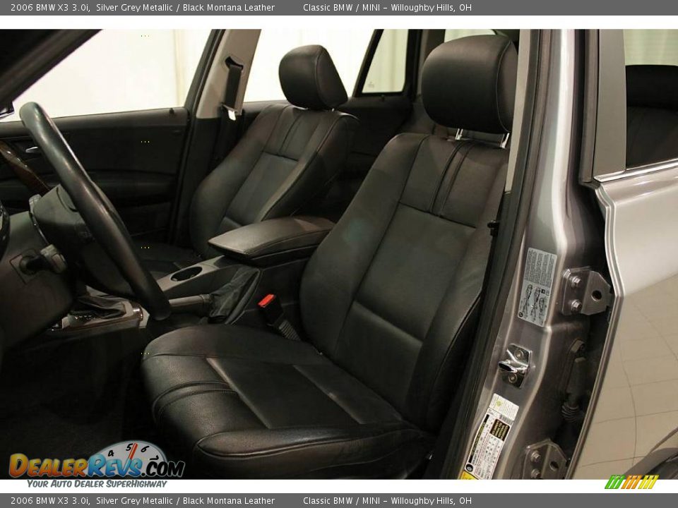 2006 BMW X3 3.0i Silver Grey Metallic / Black Montana Leather Photo #12