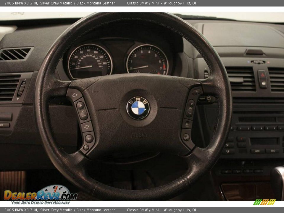 2006 BMW X3 3.0i Silver Grey Metallic / Black Montana Leather Photo #14