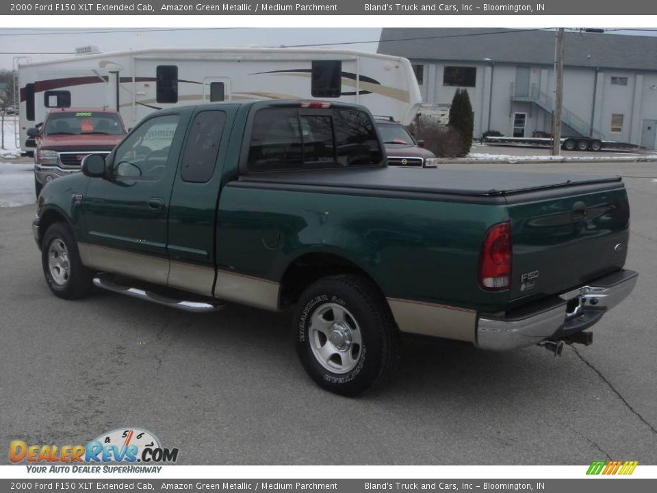 2000 Ford F150 XLT Extended Cab Amazon Green Metallic / Medium Parchment Photo #3