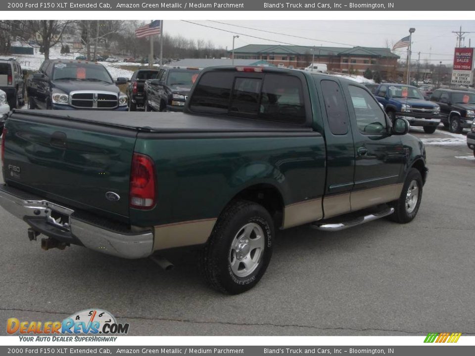 2000 Ford F150 XLT Extended Cab Amazon Green Metallic / Medium Parchment Photo #6