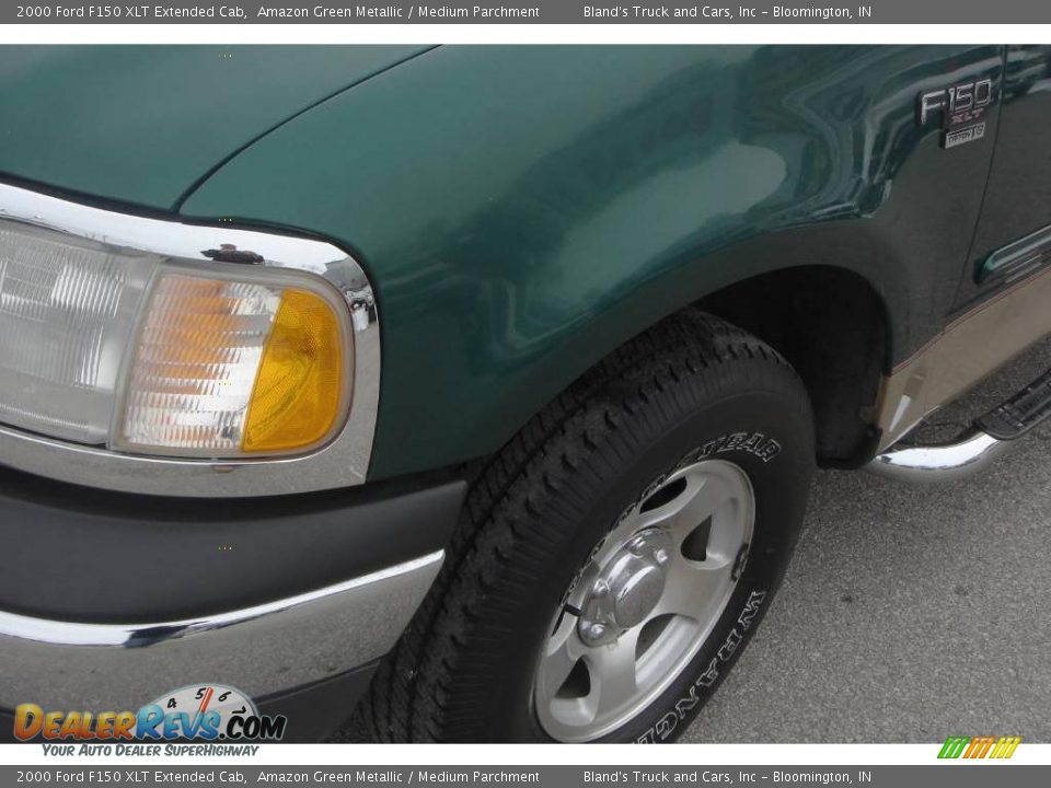 2000 Ford F150 XLT Extended Cab Amazon Green Metallic / Medium Parchment Photo #10