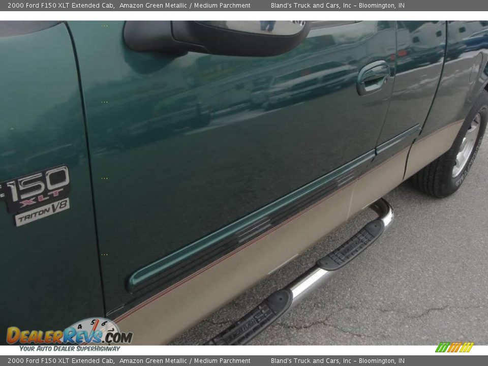 2000 Ford F150 XLT Extended Cab Amazon Green Metallic / Medium Parchment Photo #11