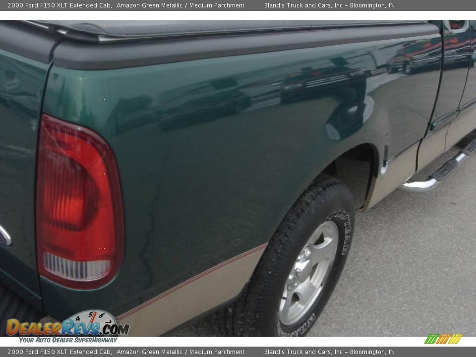 2000 Ford F150 XLT Extended Cab Amazon Green Metallic / Medium Parchment Photo #14