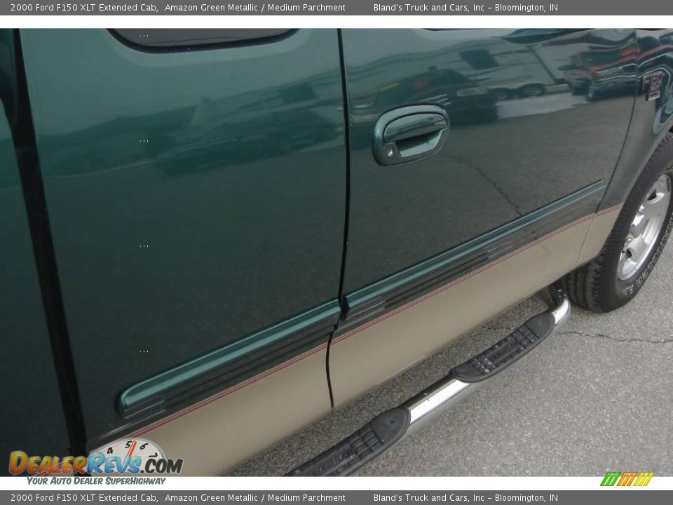 2000 Ford F150 XLT Extended Cab Amazon Green Metallic / Medium Parchment Photo #15
