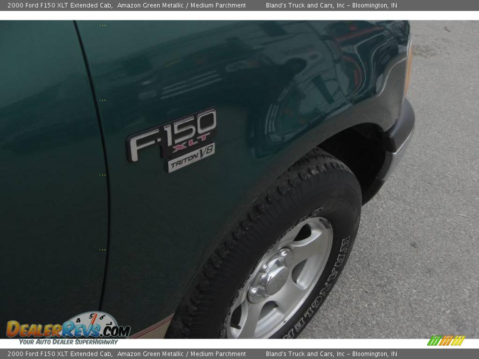 2000 Ford F150 XLT Extended Cab Amazon Green Metallic / Medium Parchment Photo #16