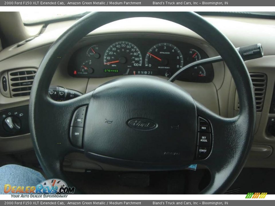 2000 Ford F150 XLT Extended Cab Amazon Green Metallic / Medium Parchment Photo #20