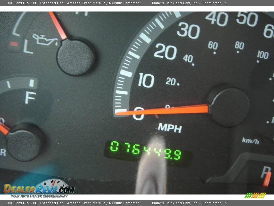2000 Ford F150 XLT Extended Cab Amazon Green Metallic / Medium Parchment Photo #21