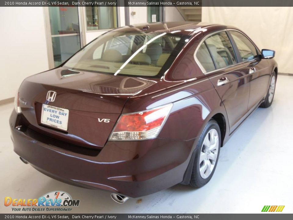 2010 Honda Accord EX-L V6 Sedan Dark Cherry Pearl / Ivory Photo #4