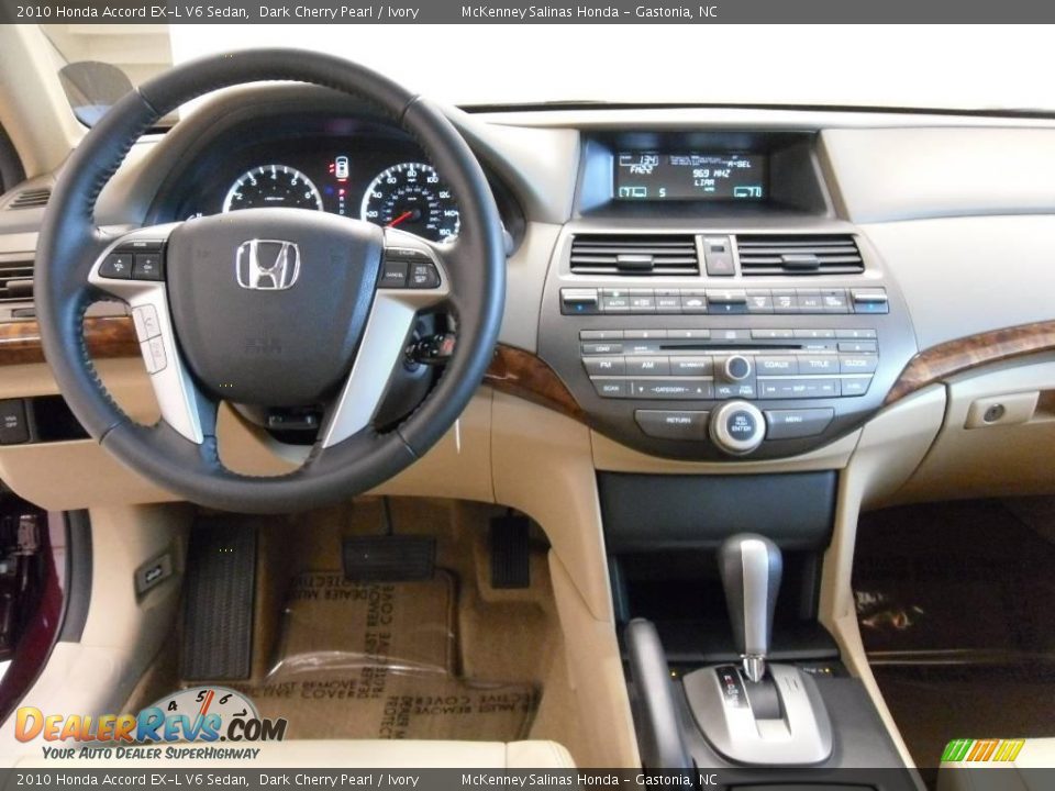 2010 Honda Accord EX-L V6 Sedan Dark Cherry Pearl / Ivory Photo #13
