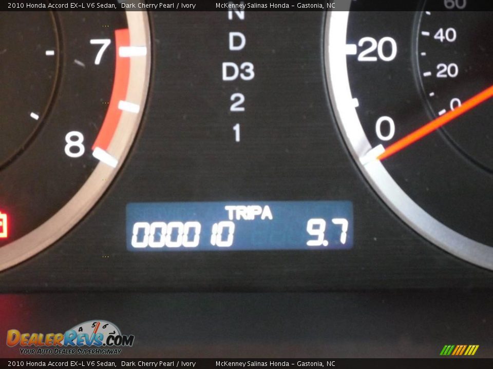 2010 Honda Accord EX-L V6 Sedan Dark Cherry Pearl / Ivory Photo #25