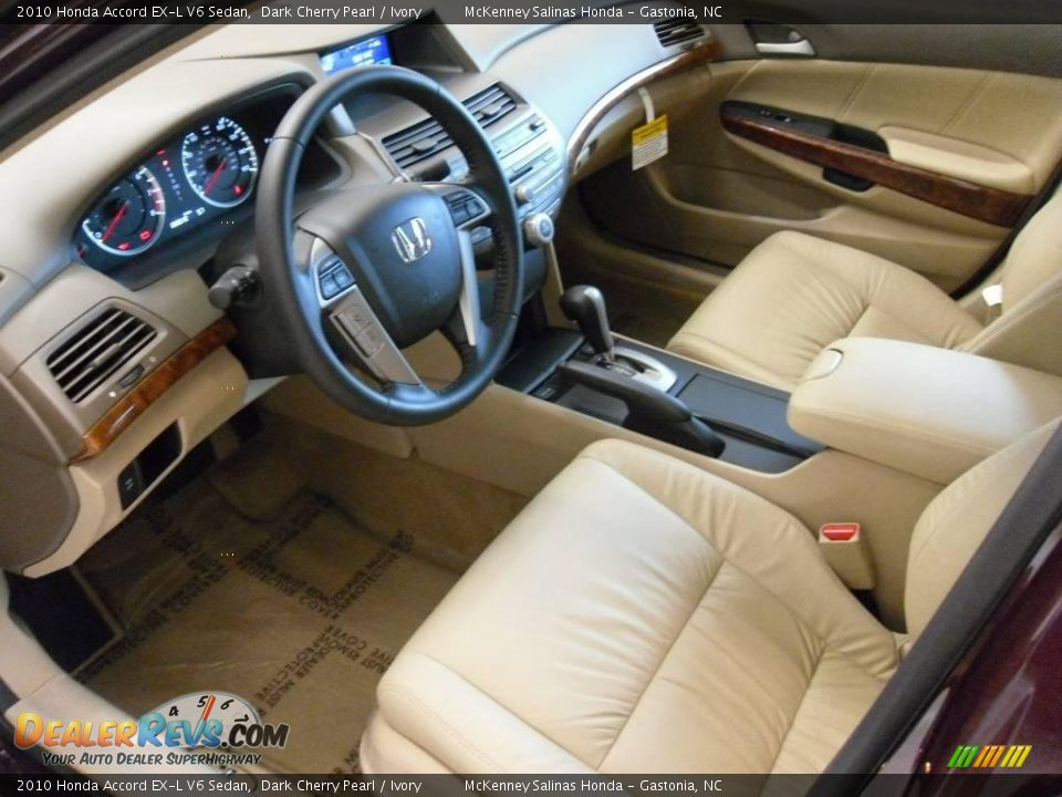2010 Honda Accord EX-L V6 Sedan Dark Cherry Pearl / Ivory Photo #28