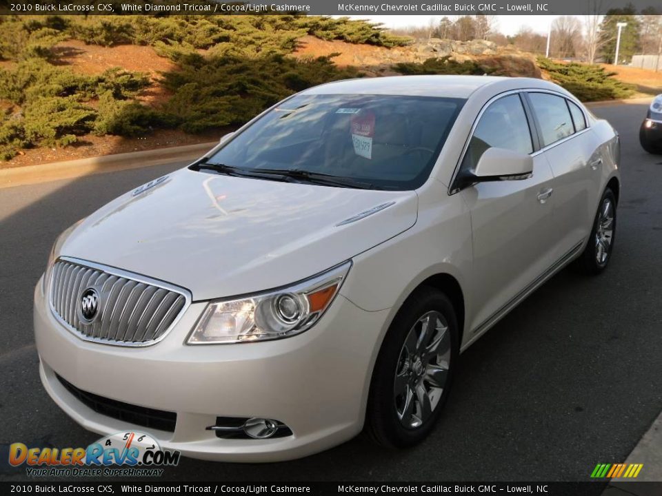 2010 Buick LaCrosse CXS White Diamond Tricoat / Cocoa/Light Cashmere Photo #1