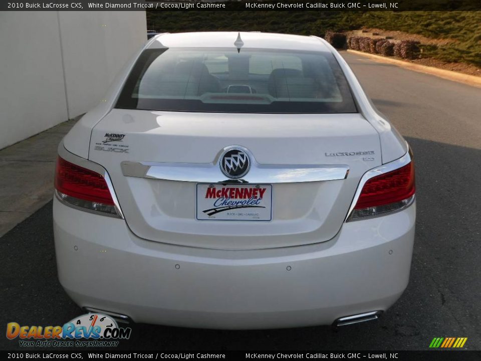 2010 Buick LaCrosse CXS White Diamond Tricoat / Cocoa/Light Cashmere Photo #3