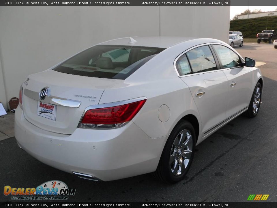 2010 Buick LaCrosse CXS White Diamond Tricoat / Cocoa/Light Cashmere Photo #4
