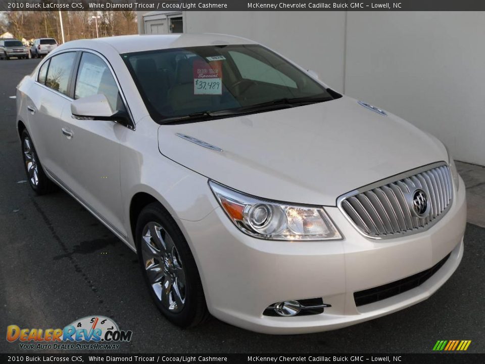 2010 Buick LaCrosse CXS White Diamond Tricoat / Cocoa/Light Cashmere Photo #5