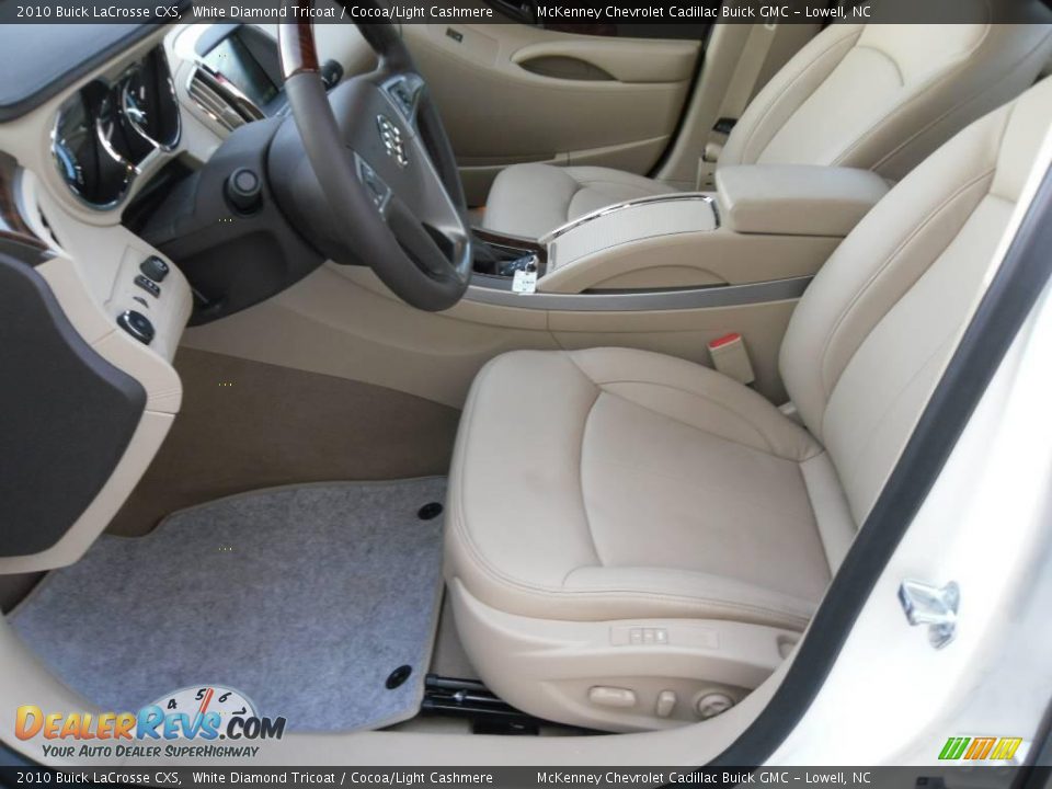 2010 Buick LaCrosse CXS White Diamond Tricoat / Cocoa/Light Cashmere Photo #7