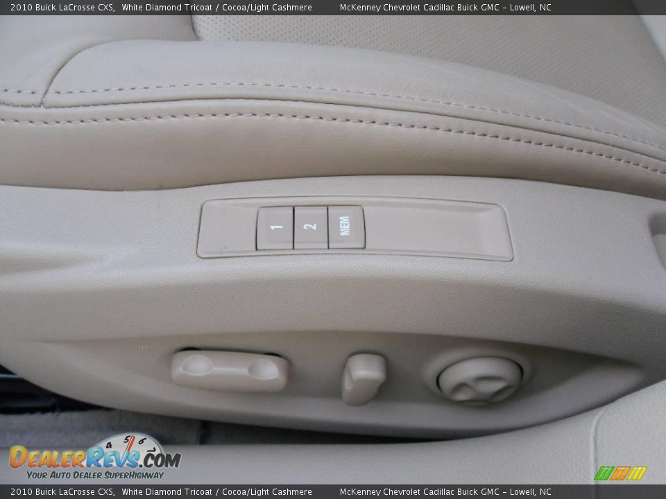 2010 Buick LaCrosse CXS White Diamond Tricoat / Cocoa/Light Cashmere Photo #8
