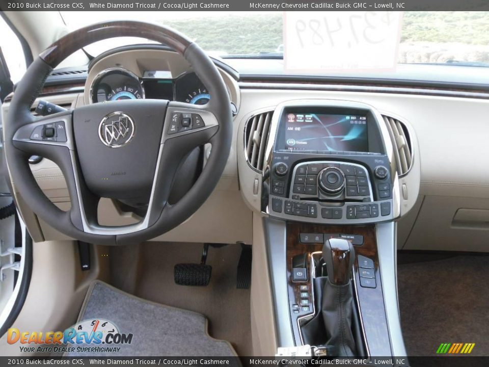 2010 Buick LaCrosse CXS White Diamond Tricoat / Cocoa/Light Cashmere Photo #12