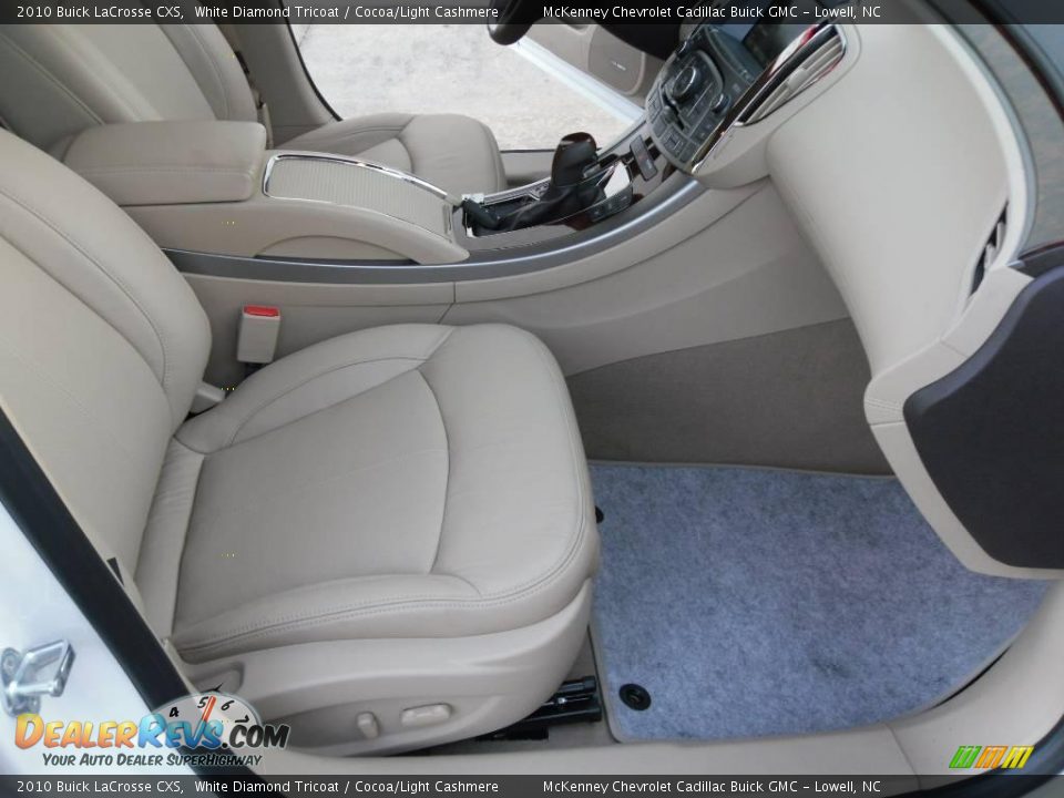 2010 Buick LaCrosse CXS White Diamond Tricoat / Cocoa/Light Cashmere Photo #17