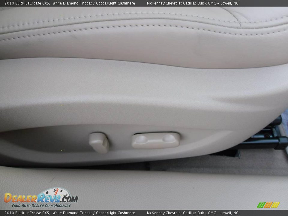 2010 Buick LaCrosse CXS White Diamond Tricoat / Cocoa/Light Cashmere Photo #18