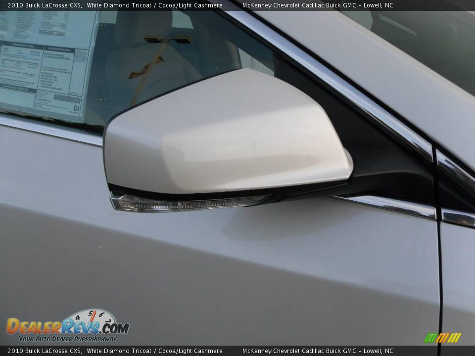 2010 Buick LaCrosse CXS White Diamond Tricoat / Cocoa/Light Cashmere Photo #21