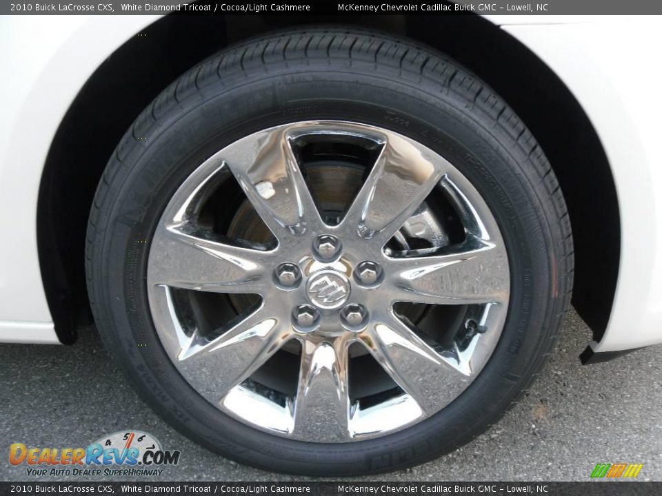 2010 Buick LaCrosse CXS White Diamond Tricoat / Cocoa/Light Cashmere Photo #22