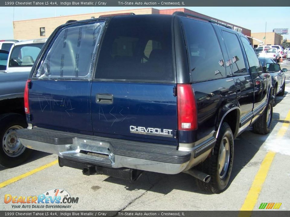 1999 Chevrolet Tahoe LS 4x4 Indigo Blue Metallic / Gray Photo #3
