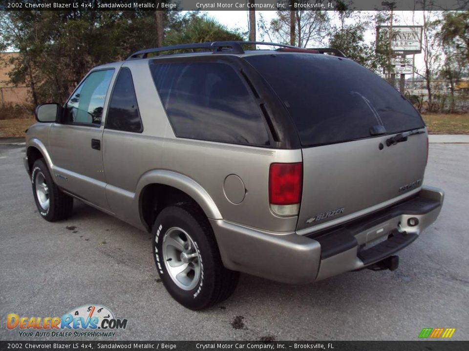 2002 Chevrolet Blazer LS 4x4 Sandalwood Metallic / Beige Photo #3