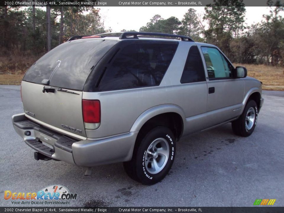 2002 Chevrolet Blazer LS 4x4 Sandalwood Metallic / Beige Photo #8