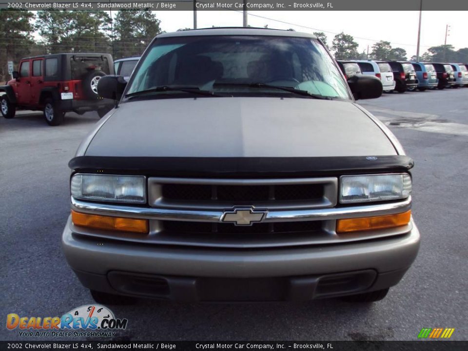 2002 Chevrolet Blazer LS 4x4 Sandalwood Metallic / Beige Photo #12