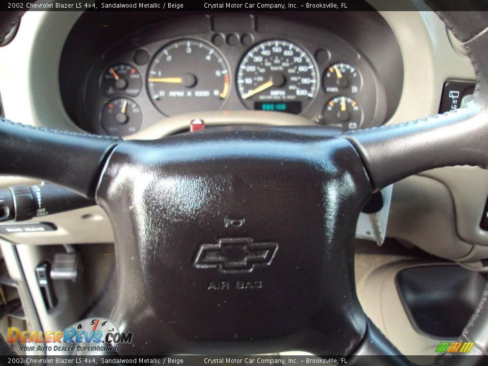 2002 Chevrolet Blazer LS 4x4 Sandalwood Metallic / Beige Photo #20