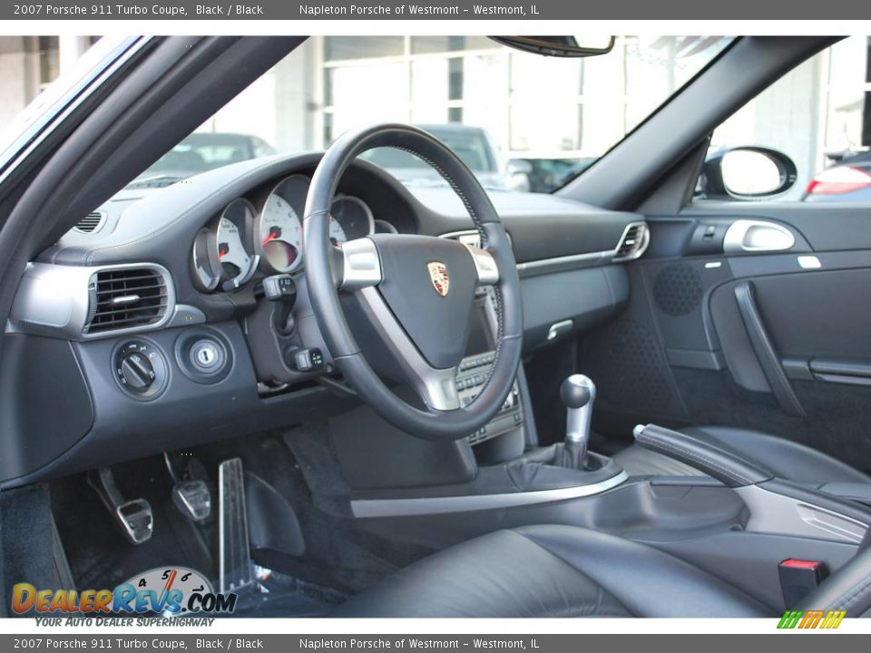 2007 Porsche 911 Turbo Coupe Black / Black Photo #10