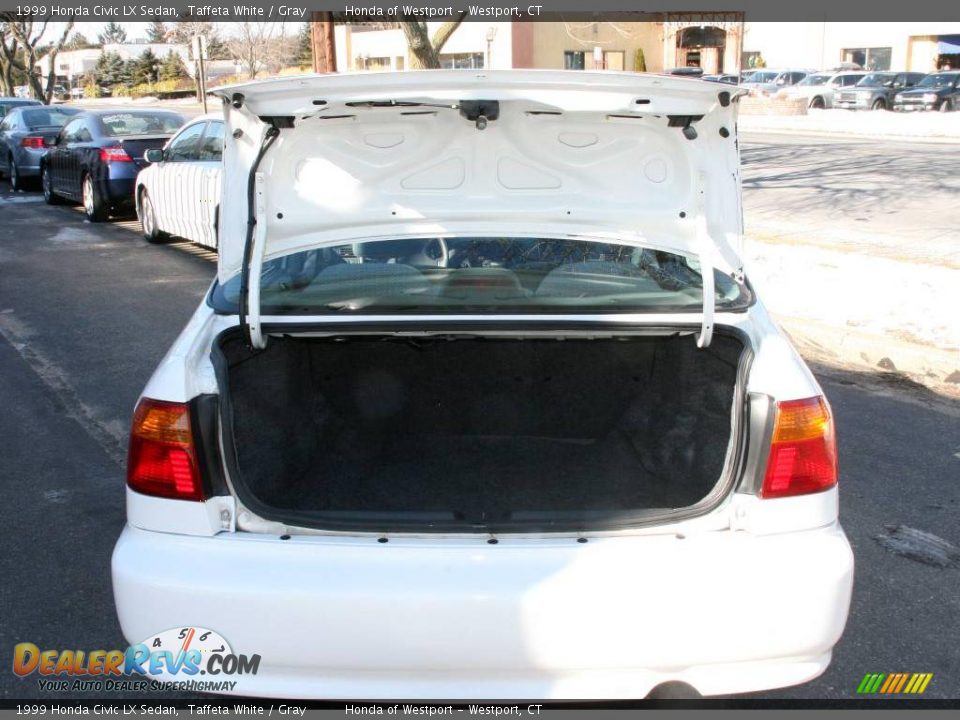 1999 Honda Civic LX Sedan Taffeta White / Gray Photo #5