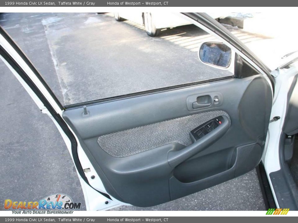 1999 Honda Civic LX Sedan Taffeta White / Gray Photo #10