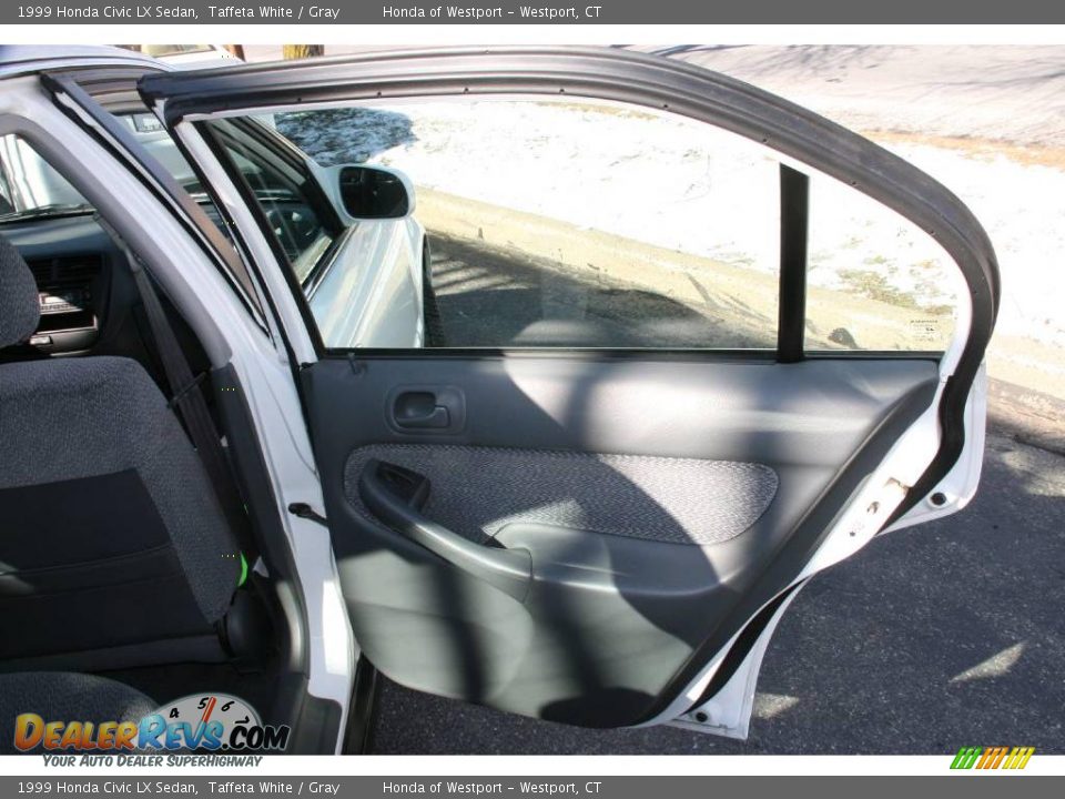1999 Honda Civic LX Sedan Taffeta White / Gray Photo #12