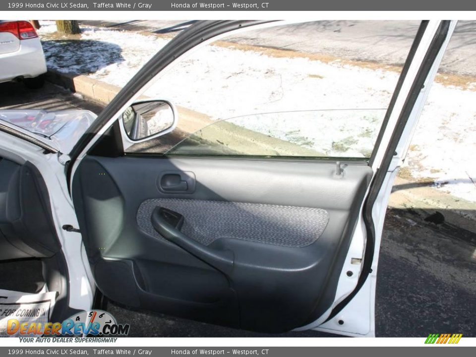 1999 Honda Civic LX Sedan Taffeta White / Gray Photo #13